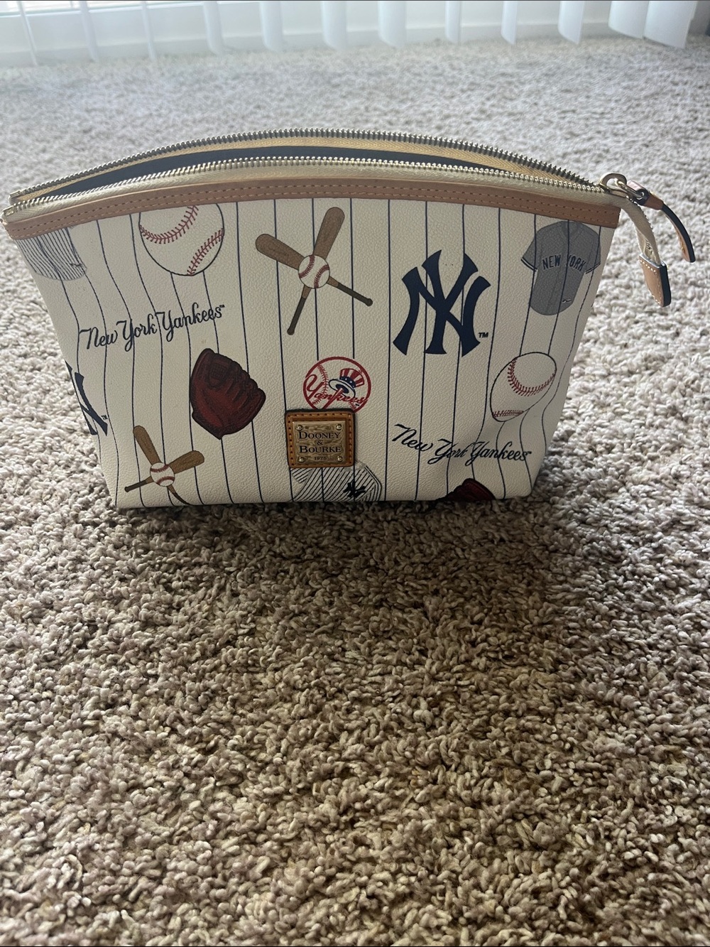 Dooney & Bourke New York Yankees Baseball Cosmetic Pouch